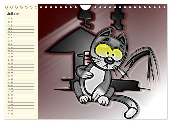 Produktbild: Alles f&uuml;r die Katz! Lustiger Katzen-Planer (Wandkalender 2026 DIN A4 quer), CALVENDO Monatskalender