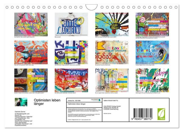 Produktbild: Optimisten leben l&auml;nger (Wandkalender 2026 DIN A4 quer), CALVENDO Monatskalender