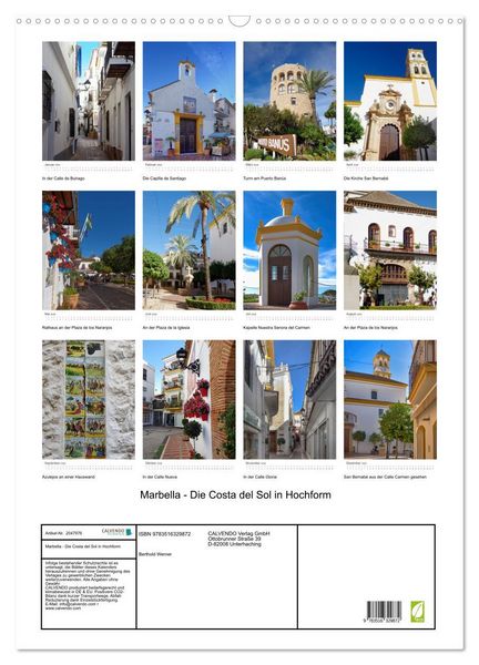 Produktbild: Marbella - Die Costa del Sol in Hochform (Wandkalender 2026 DIN A2 hoch), CALVENDO Monatskalender