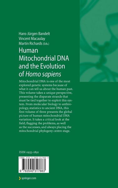 Produktbild: Human Mitochondrial DNA and the Evolution of Homo sapiens