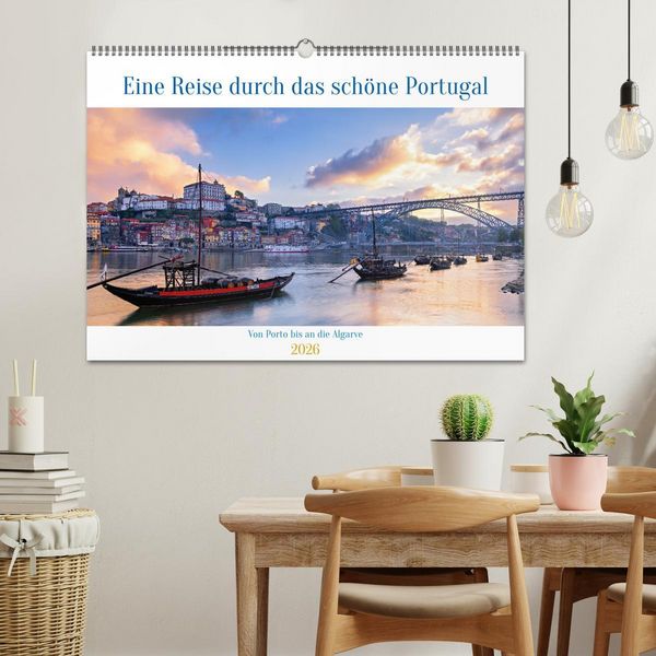 Produktbild: Von Porto bis an die Algarve (Wandkalender 2026 DIN A2 quer), CALVENDO Monatskalender