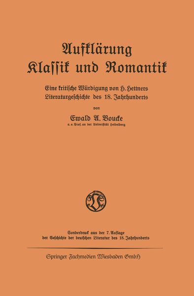 Produktbild: Aufkl&auml;rung Klassik und Romantik