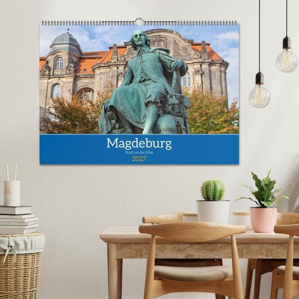 Produktbild: Magdeburg - Landeshauptstadt Sachsen-Anhalts (Wandkalender 2027 DIN A2 quer), CALVENDO Monatskalender