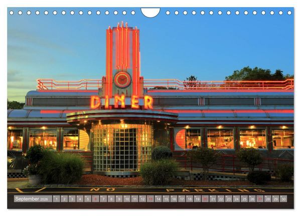 Produktbild: American Diner - es gibt sie noch (Wandkalender 2026 DIN A4 quer), CALVENDO Monatskalender