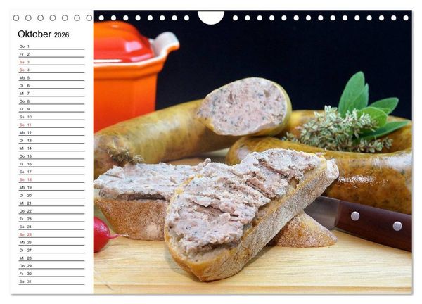 Produktbild: Brotzeit. Herzhaft und beliebt (Wandkalender 2026 DIN A4 quer), CALVENDO Monatskalender