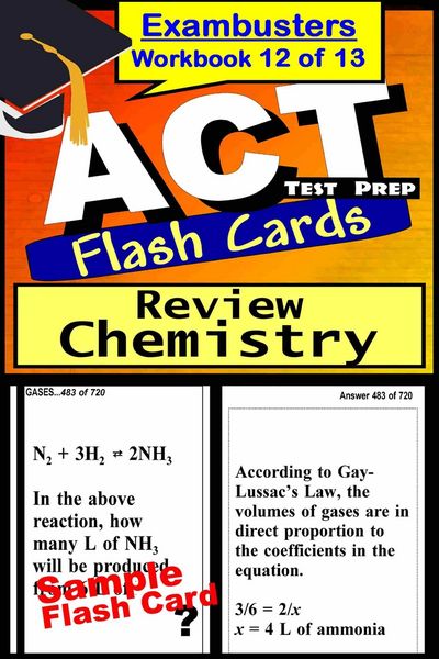 Produktbild: ACT Test Prep Chemistry Review--Exambusters Flash Cards--Workbook 12 of 13