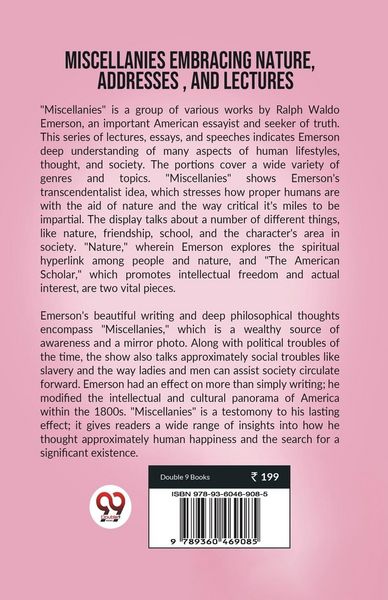 Produktbild: MISCELLANIES EMBRACING NATURE, ADDRESSES, AND LECTURES