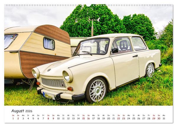 Produktbild: Trabi-Kult (hochwertiger Premium Wandkalender 2026 DIN A2 quer), Kunstdruck in Hochglanz