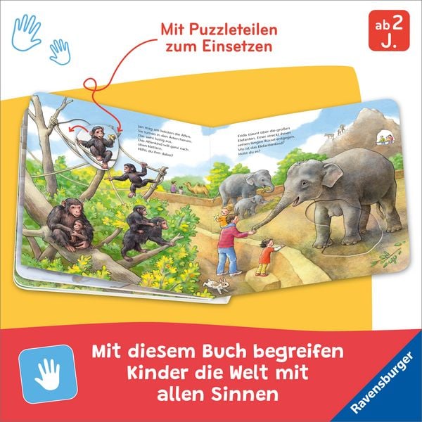 Produktbild: Mein gro&szlig;es Puzzle-Spielbuch - Zoo