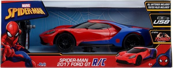 Jada Toys - Marvel Spider-Man RC 2017 Ford GT 1:16