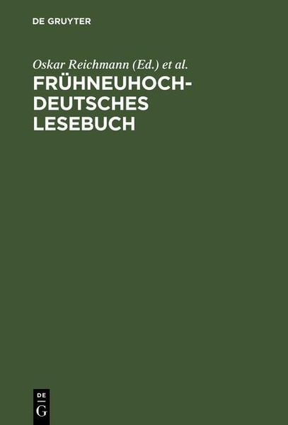 Produktbild: Fr&uuml;hneuhochdeutsches Lesebuch