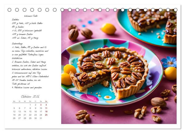 Produktbild: Naschkatzentr&auml;ume - S&uuml;ndhaft leckere Desserts mit einfachen Rezepten (Tischkalender 2026 DIN A5 quer), CALVENDO Monatskalender