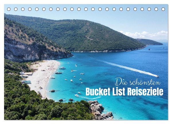 Produktbild: Die sch&ouml;nsten Bucket List Reiseziele (Tischkalender 2026 DIN A5 quer), CALVENDO Monatskalender