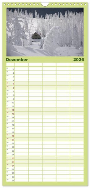 Produktbild: Familienplaner 2026 - Bayerischer Wald - der Osten Bayerns mit 5 Spalten (Wandkalender, 21 x 45 cm) CALVENDO