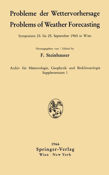 Produktbild: Probleme der Wettervorhersage / Problems of Weather Forecasting