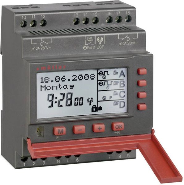 Produktbild: M&uuml;ller SC 88.20 pro 230V 50-60Hz Hutschienen-Zeitschaltuhr digital 230 V/AC 2500W