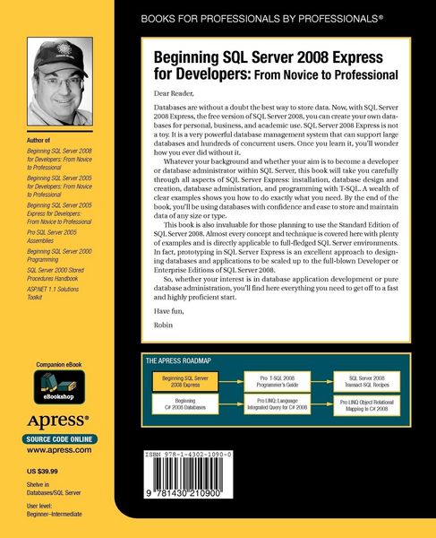 Produktbild: Beginning SQL Server 2008 Express for Developers