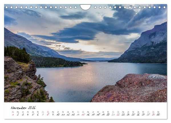 Produktbild: Glacier National Park Montana - USA (Wandkalender 2026 DIN A4 quer), CALVENDO Monatskalender