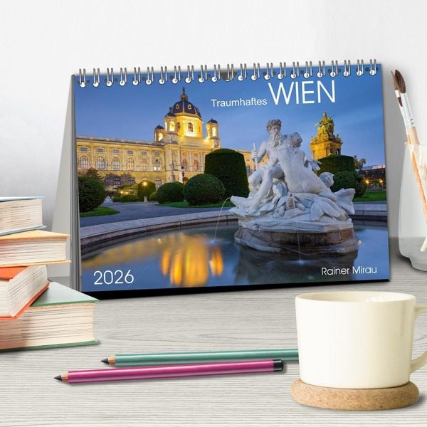 Produktbild: Traumhaftes Wien 2026 (Tischkalender 2026 DIN A5 quer), CALVENDO Monatskalender