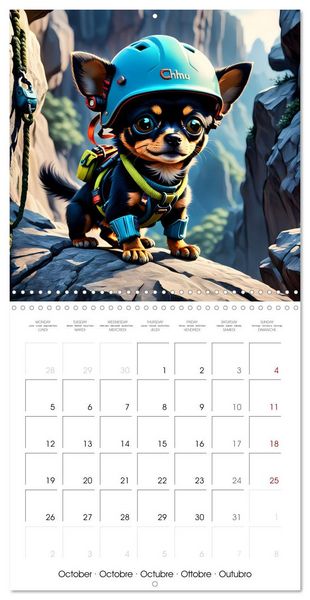 Produktbild: Outdoor adventure with an AI-Chihuahua (Wall Calendar 2026 12 &times; 12 Inch) CALVENDO 12 Month Wall Calendar