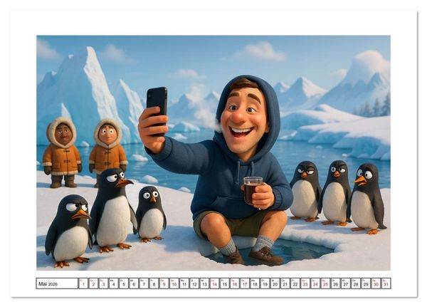Produktbild: K&auml;lteanbeter (Tischkalender 2026 DIN A5 quer), CALVENDO Monatskalender