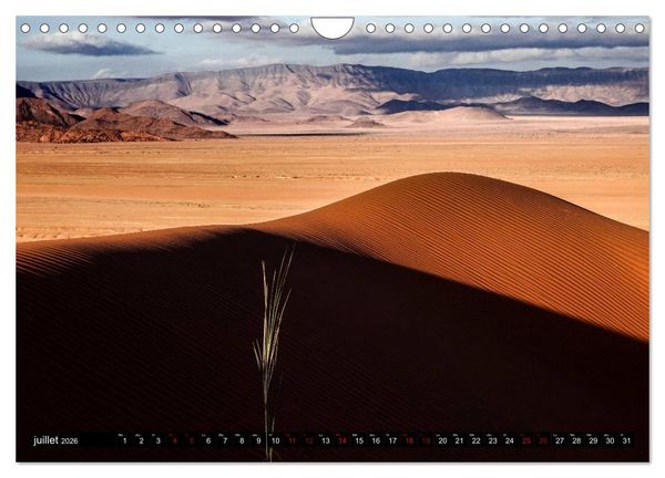 Produktbild: Namibie Rouge et Or (Calendrier mural 2026 DIN A4 vertical), CALVENDO calendrier mensuel