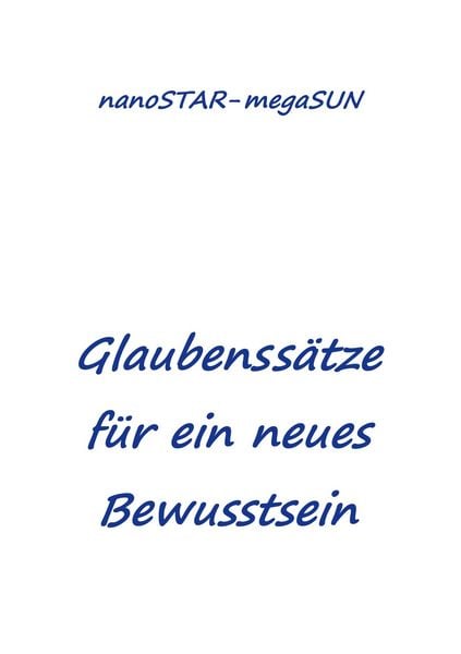 Produktbild: Glaubenss&auml;tze f&uuml;r ein neues Bewusstsein