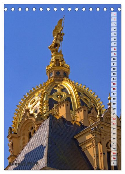 Produktbild: Schweriner Schloss - Impressionen aus Mecklenburg-Vorpommern (Tischkalender 2026 DIN A5 hoch), CALVENDO Monatskalender