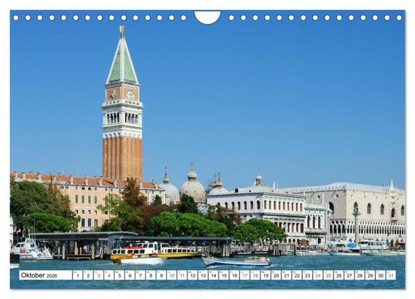 Produktbild: Venedig - Die traumhaft sch&ouml;ne Lagunenstadt (Wandkalender 2026 DIN A4 quer), CALVENDO Monatskalender