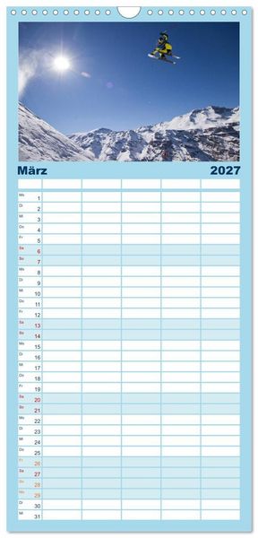 Produktbild: Familienplaner 2027 - Faskination mit 5 Spalten (Wandkalender, 21 x 45 cm) CALVENDO