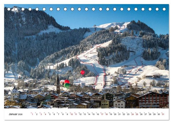 Produktbild: Kitzb&uuml;hel, Sportstadt und Wanderparadies (Tischkalender 2026 DIN A5 quer), CALVENDO Monatskalender