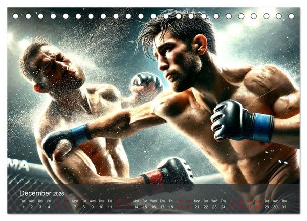 Produktbild: MMA UK - The ultimate fight (Desk Calendar 2026 DIN A5 landscape), CALVENDO 12 Month DeskCalendar