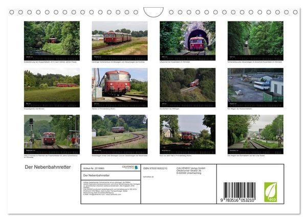 Produktbild: Der Nebenbahnretter (Wandkalender 2026 DIN A4 quer), CALVENDO Monatskalender