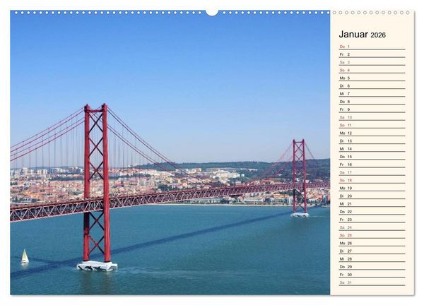 Produktbild: Portugal (hochwertiger Premium Wandkalender 2026 DIN A2 quer), Kunstdruck in Hochglanz