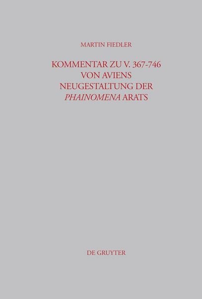Produktbild: Kommentar zu V. 367-746 von Aviens Neugestaltung der Phainomena Arats