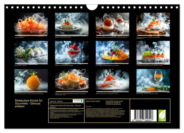 Produktbild: Molekulare K&uuml;che f&uuml;r Gourmets - Genuss erleben (Wandkalender 2026 DIN A4 quer), CALVENDO Monatskalender