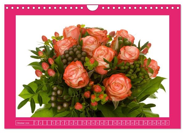 Produktbild: F&uuml;r jeden Monat ein Dankesch&ouml;n an Dich! - 12 Blumenstr&auml;u&szlig;e (Wandkalender 2026 DIN A4 quer), CALVENDO Monatskalender