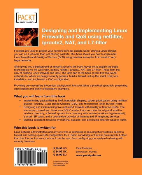 Produktbild: Designing and Implementing Linux Firewalls with Qos Using Netfilter, Iproute2, Nat and L7-Filter