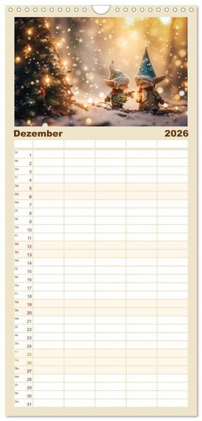 Produktbild: Familienplaner 2026 - Zauberhafte Waldmomente mit 5 Spalten (Wandkalender, 21 x 45 cm) CALVENDO