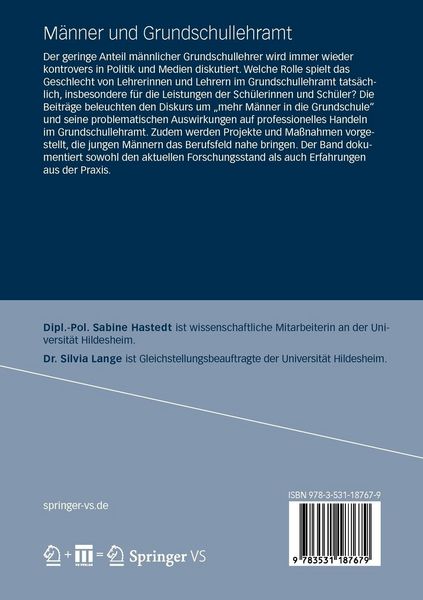 Produktbild: M&auml;nner und Grundschullehramt