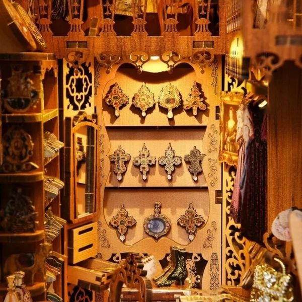 Produktbild: FiguredArt SL06 - DIY Book Nook, Wunderbibliothek, Puzzle 256 Teile, Miniatur-Diorama
