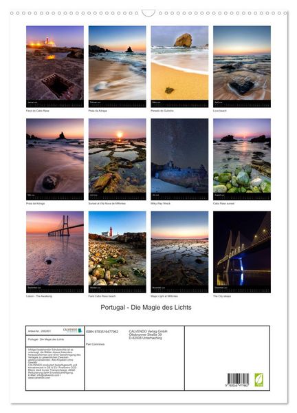 Produktbild: Portugal - Die Magie des Lichts (Wandkalender 2026 DIN A2 hoch), CALVENDO Monatskalender