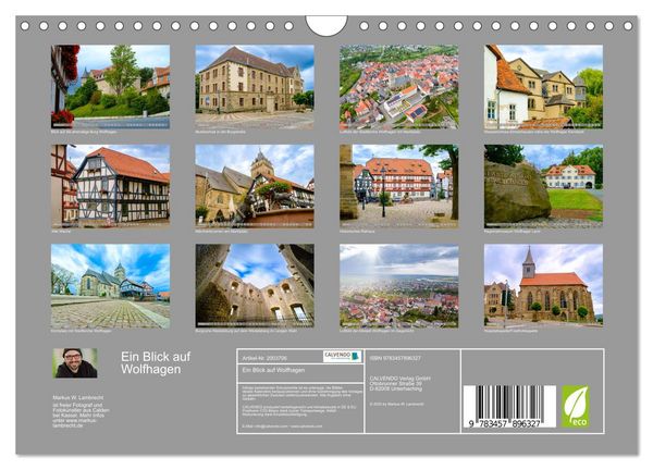 Produktbild: Ein Blick auf Wolfhagen (Wandkalender 2026 DIN A4 quer), CALVENDO Monatskalender