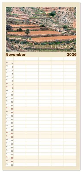 Produktbild: Familienplaner 2026 - Fuerteventura - W&uuml;stenzauber und Meeresrauschen mit 5 Spalten (Wandkalender, 21 x 45 cm) CALVENDO