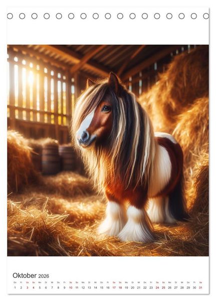 Produktbild: Gypsy Vanner Tinker - die majest&auml;tische Sch&ouml;nheit der Tinker-Pferde (Tischkalender 2026 DIN A5 hoch), CALVENDO Monatskalender