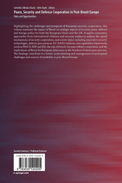 Produktbild: Peace, Security and Defence Cooperation in Post-Brexit Europe