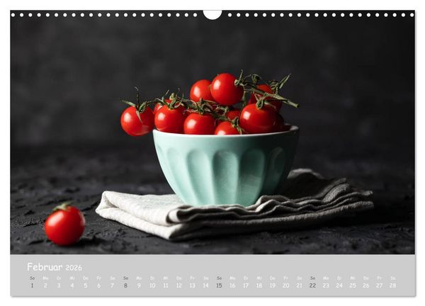 Produktbild: authentic FOOD art Obst und Gem&uuml;se (Wandkalender 2026 DIN A3 quer), CALVENDO Monatskalender