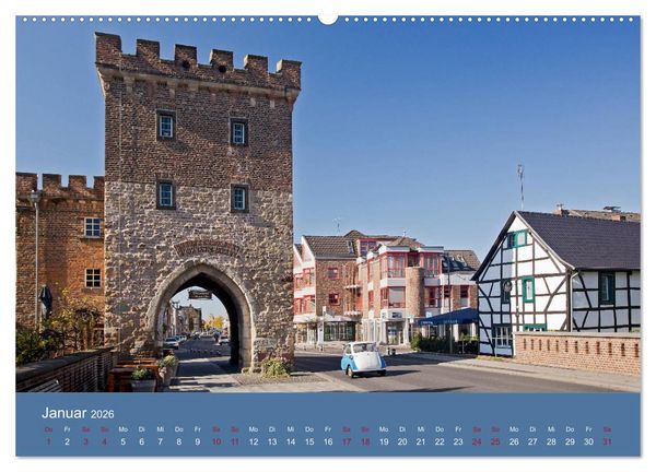 Produktbild: ERFTSTADT - Burgen und B&uuml;rgerh&auml;user (hochwertiger Premium Wandkalender 2026 DIN A2 quer), Kunstdruck in Hochglanz