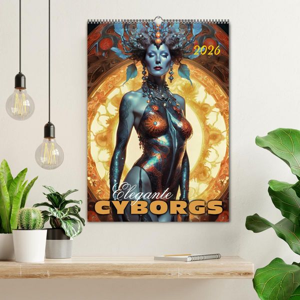 Produktbild: Elegante Cyborgs (Wandkalender 2026 DIN A2 hoch), CALVENDO Monatskalender