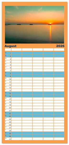 Produktbild: Familienplaner 2026 - Malerische Malediven mit 5 Spalten (Wandkalender, 21 x 45 cm) CALVENDO